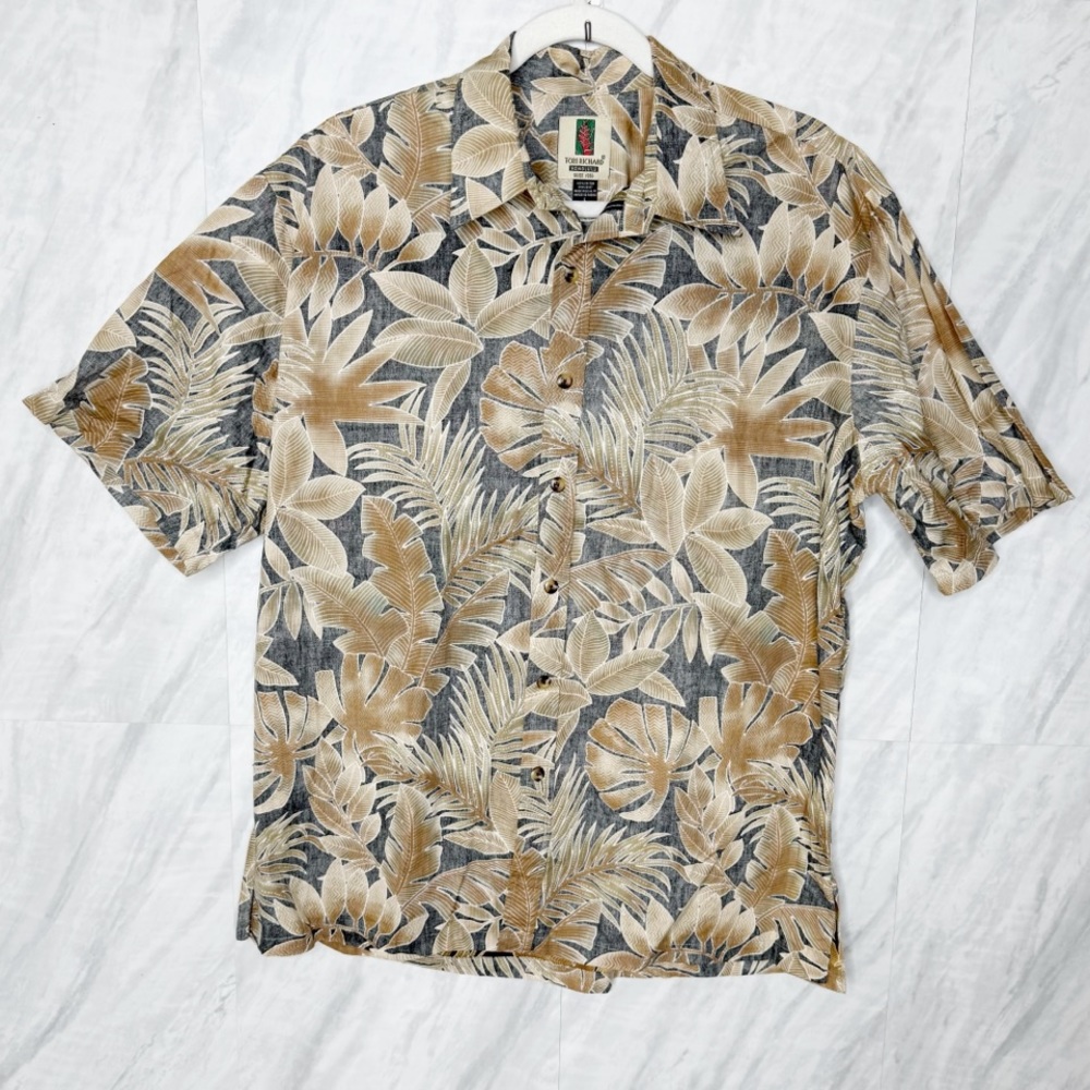Tori Richard Brown and Tan Casual Button Down Shirt